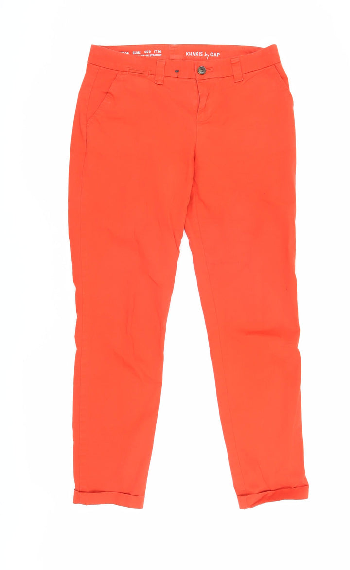 GAP Women's Orange Chino Trousers Size 4