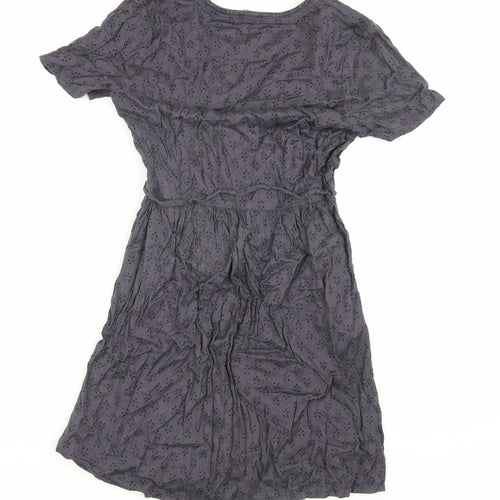 Fat Face Women's Grey Wrap Dress Size 8 Casual