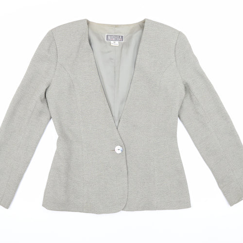 Marissa Women's Grey Blazer Regular Size 10