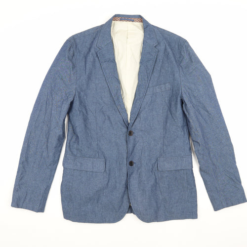 Rocha John Rocha Men's Blue Blazer, 42R, Single-Breasted