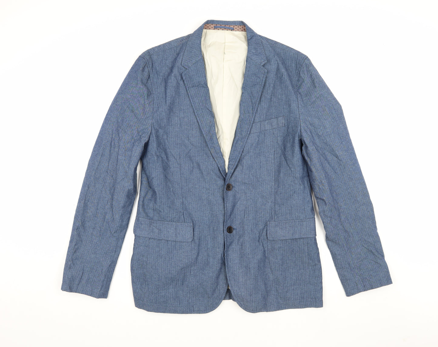 Rocha John Rocha Men's Blue Blazer, 42R, Single-Breasted