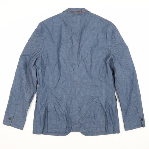 Rocha John Rocha Men's Blue Blazer, 42R, Single-Breasted