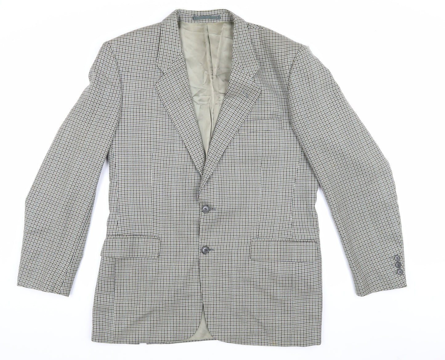 Premiere Collection Men's Grey Check Blazer 40 Long
