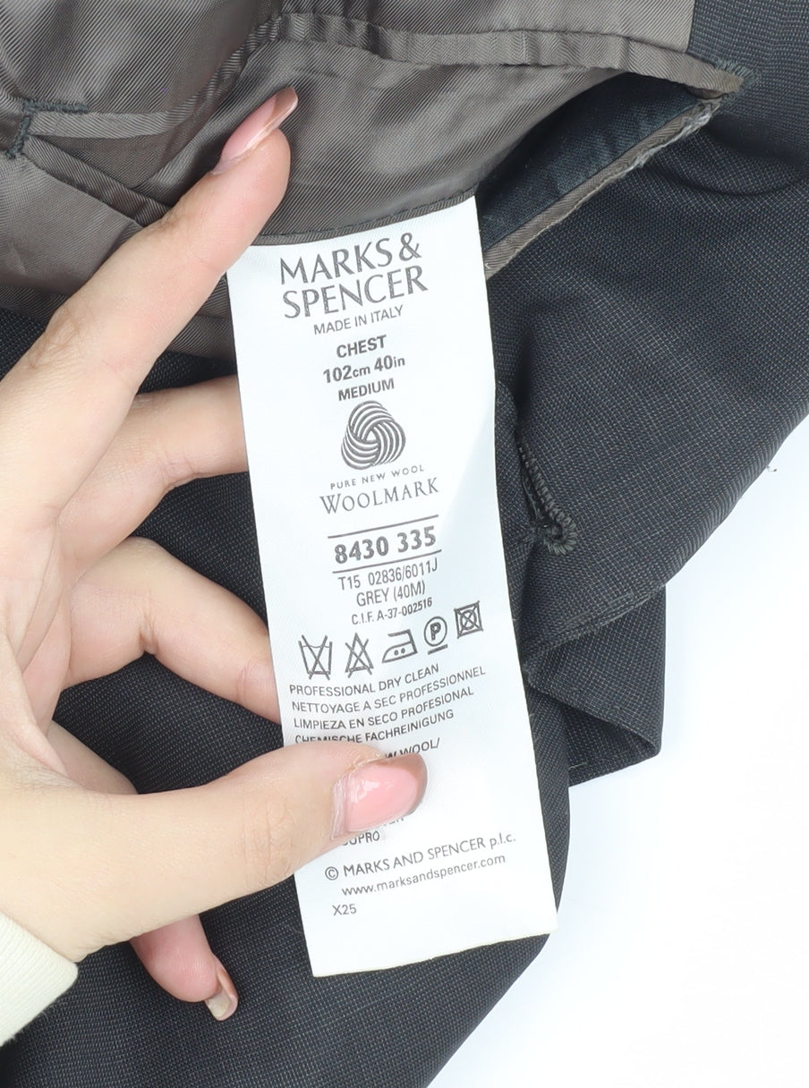Marks and Spencer Men's Grey Blazer 40R