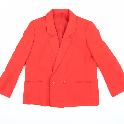 St Michael Red Women's Blazer, Size 14, Double Breasted