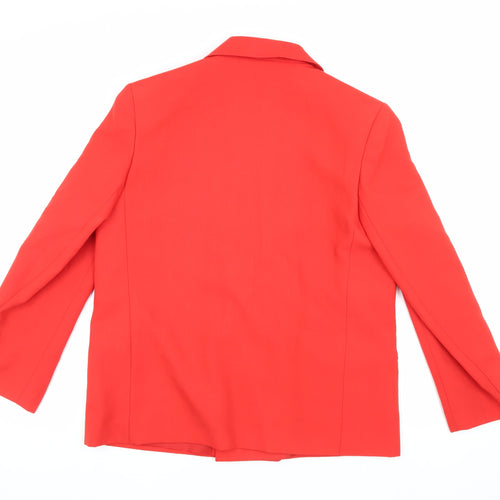 St Michael Red Women's Blazer, Size 14, Double Breasted