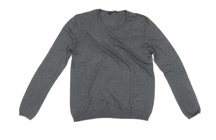 Zara Women's Grey Wool Blend Pullover Jumper L