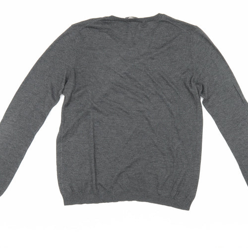 Zara Women's Grey Wool Blend Pullover Jumper L