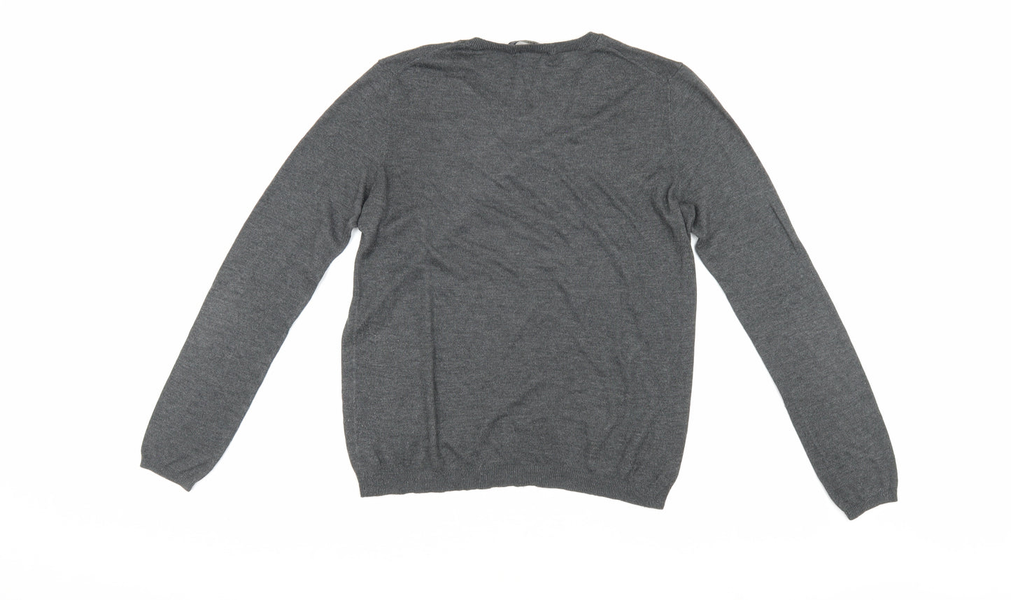 Zara Women's Grey Wool Blend Pullover Jumper L
