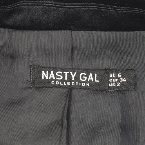 Nasty Gal Women's Black Size 6 Double-Breasted Jacket