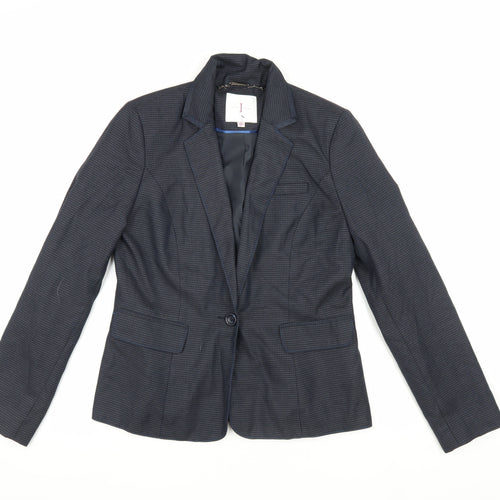 Jasper Conran Women's Blue Blazer Size 10 Houndstooth