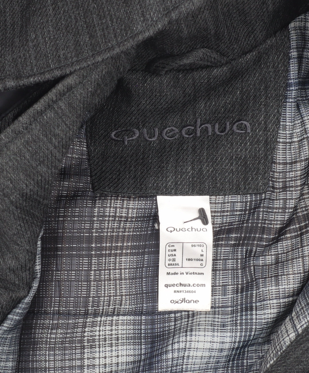 Quechua Men's Black L Hooded Jacket