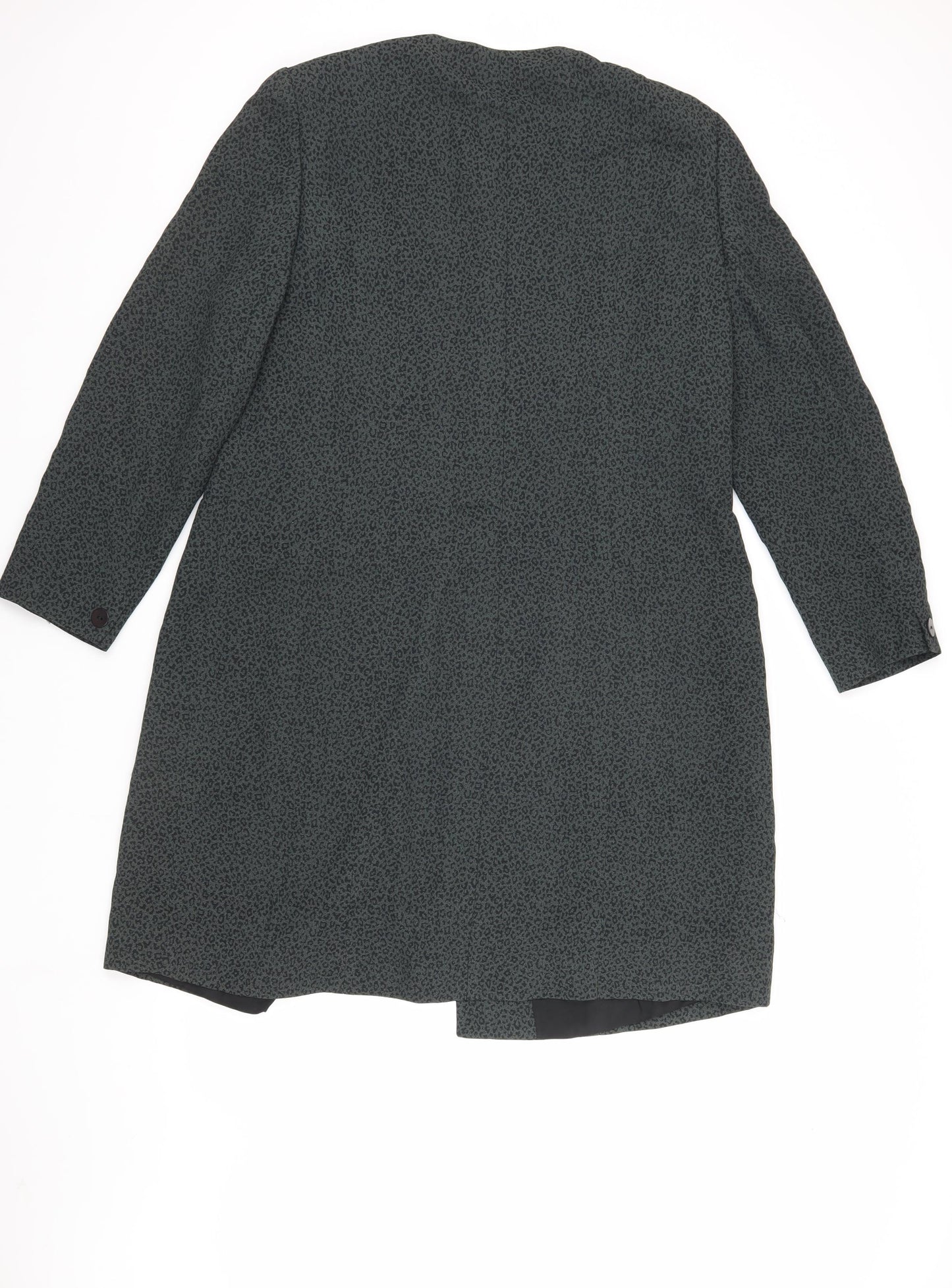 Windsmoor Women's Green Animal Print Long Overcoat Size 18