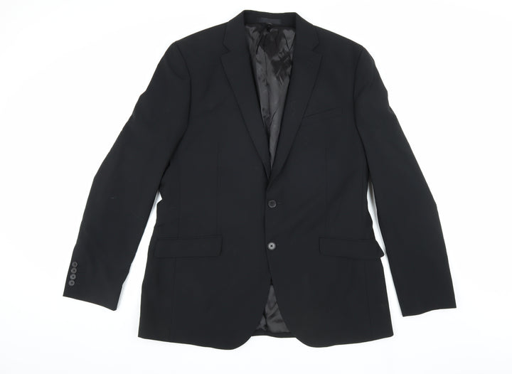 Marks & Spencer Men's Black Wool Jacket 42 Long