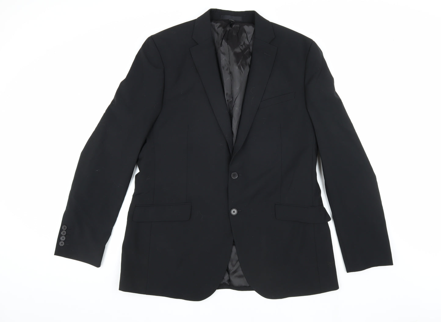 Marks & Spencer Men's Black Wool Jacket 42 Long