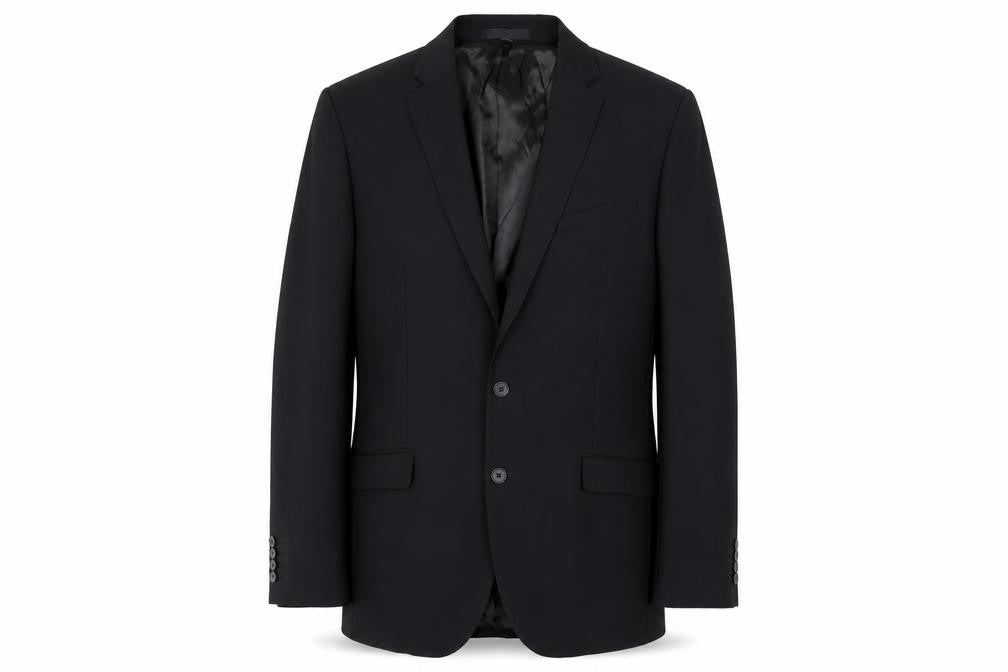 Front view of Marks & Spencer Men's Black Wool Jacket 42 Long