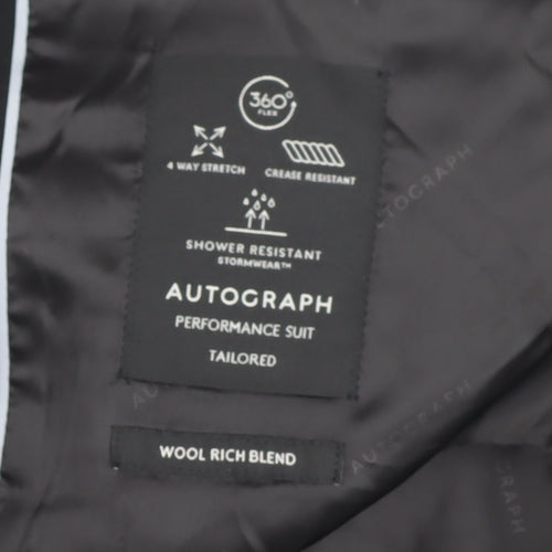 Marks & Spencer Men's Black Wool Jacket 42 Long