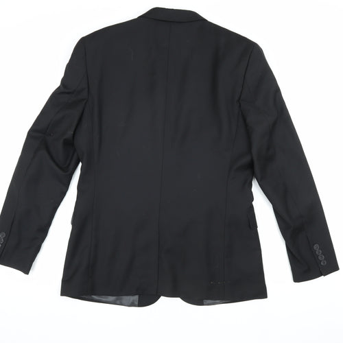 Topman Men's Black 40R Blazer Single-Breasted