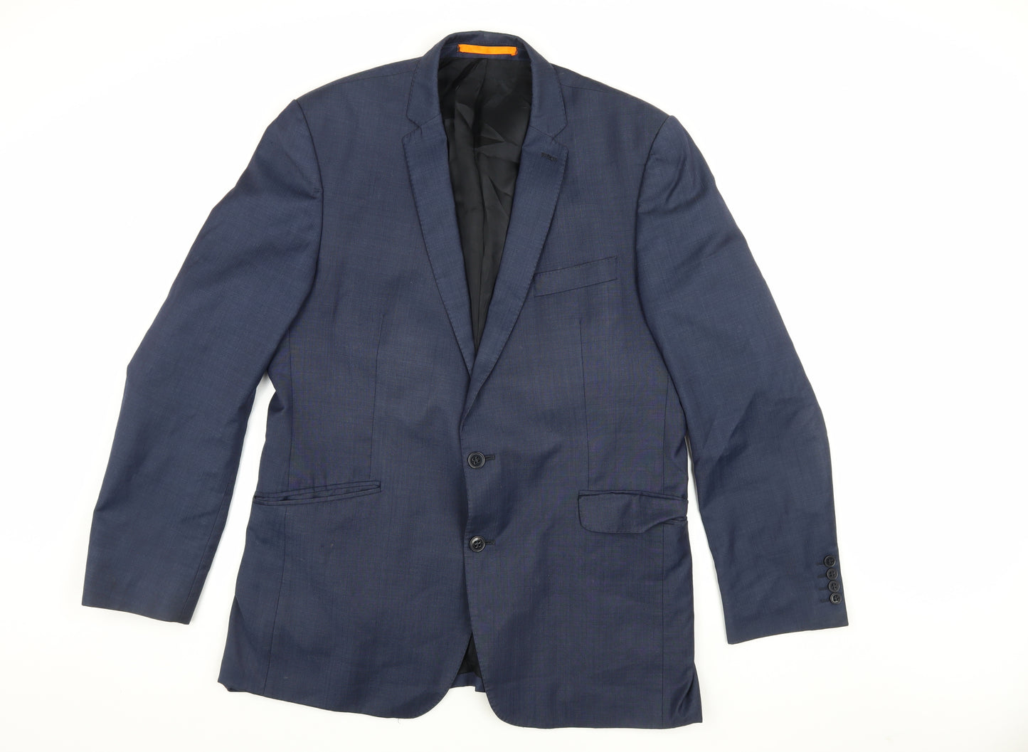 Ben Sherman Men's Blue Single Breasted Polyester Blazer Jacket Size 44 Regular