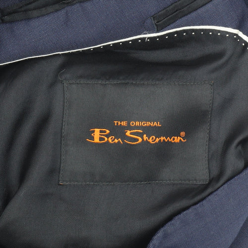Ben Sherman Men's Blue Single Breasted Polyester Blazer Jacket Size 44 Regular