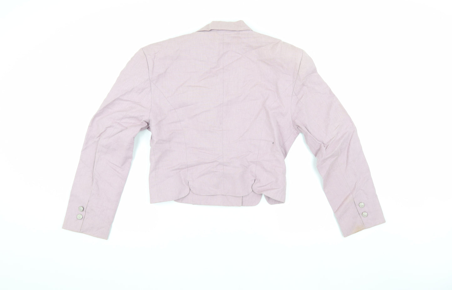 OuiSet Women's Pink Cropped Suit Jacket Blazer Size 8