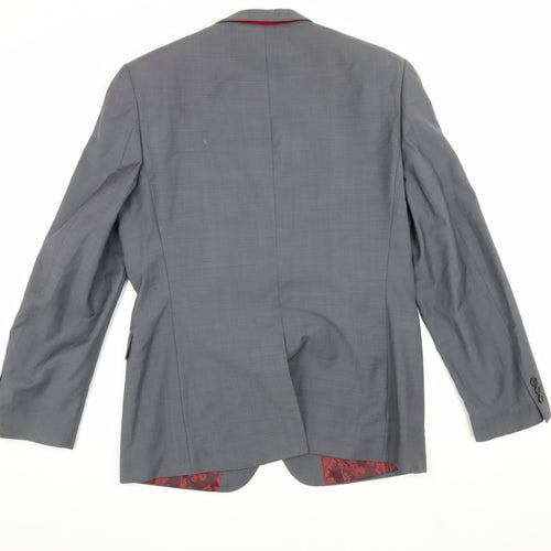 Ted Baker Men's Grey Wool Blazer 40R Business Formal