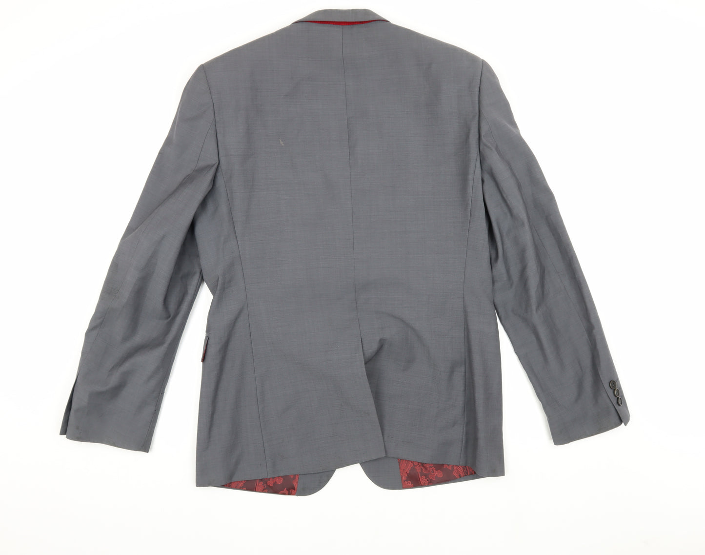 Ted Baker Men's Grey Wool Blazer 40R Business Formal