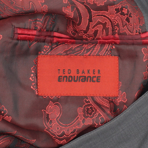 Ted Baker Men's Grey Wool Blazer 40R Business Formal