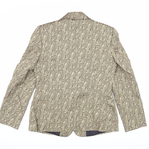 Wish Women's Beige Paisley Blazer, Size 14, Casual Chic