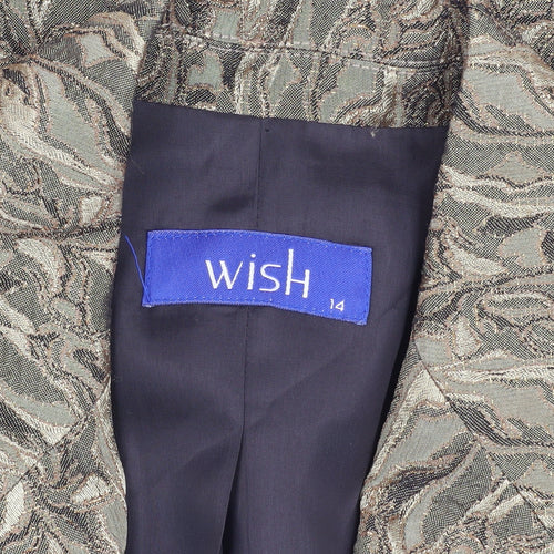 Wish Women's Beige Paisley Blazer, Size 14, Casual Chic