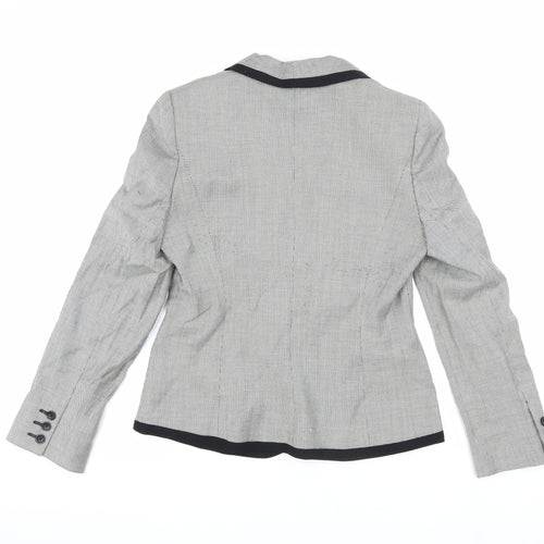 Jaeger Women’s Grey Blazer UK 10 Herringbone Lined