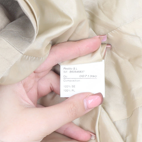 Presen Women's Beige Silk Suit Jacket Size 14