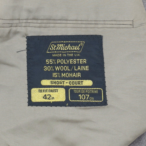 St Michael Men's Brown Blazer 42 Short Vintage