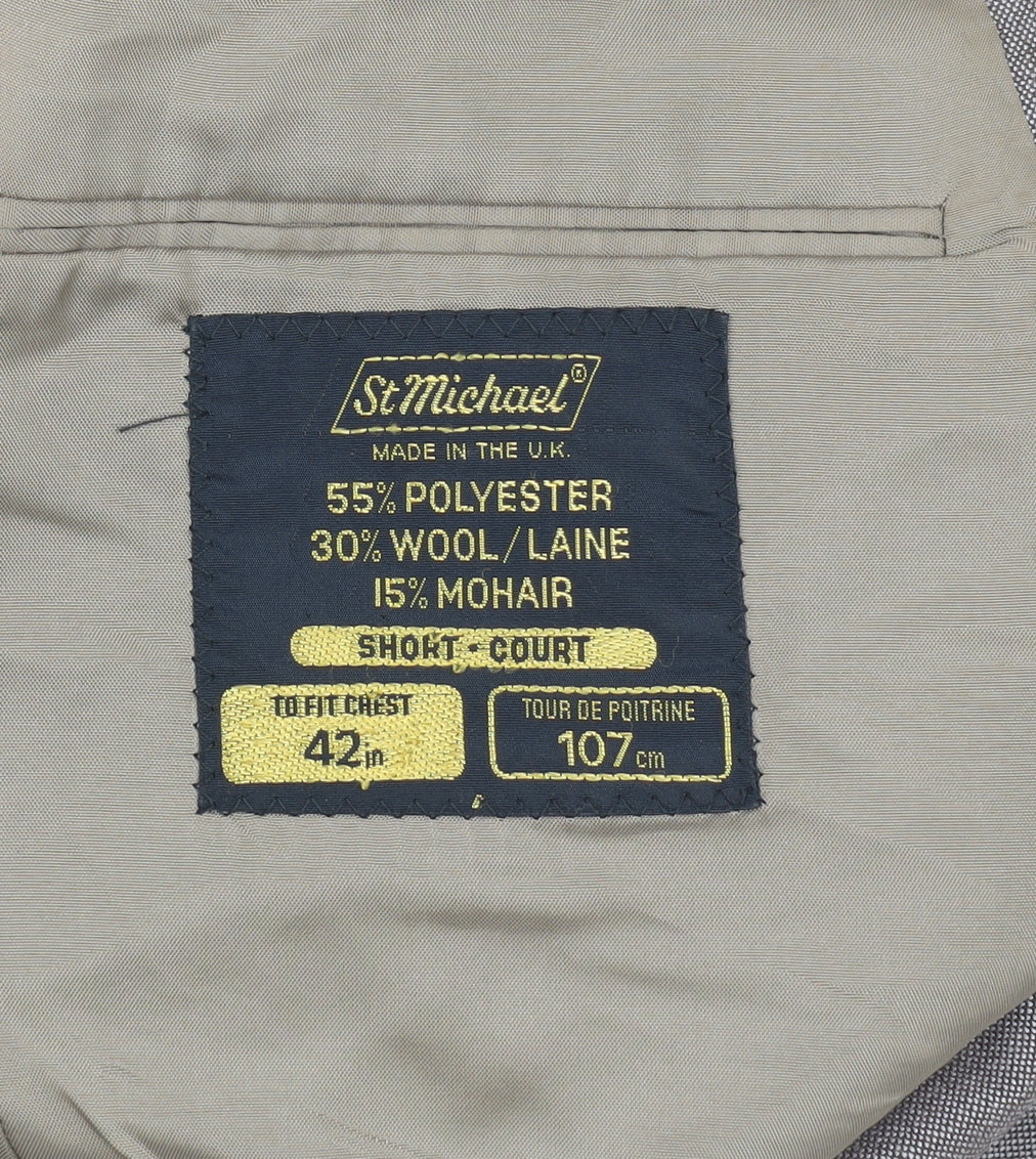 St Michael Men's Brown Blazer 42 Short Vintage
