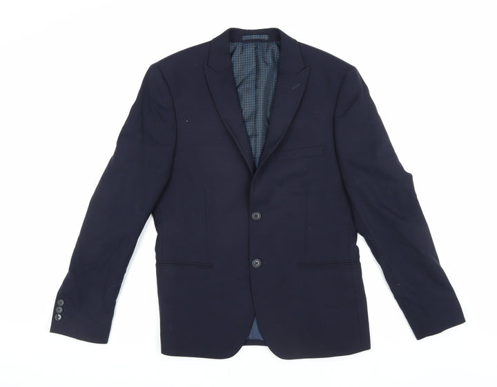 Marks and Spencer Men's Blue Slim Fit Blazer, Size 38S