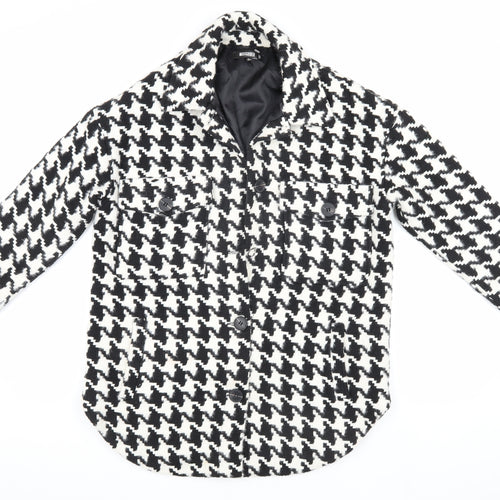 Missguided Women's Houndstooth Jacket Size 6 Classic