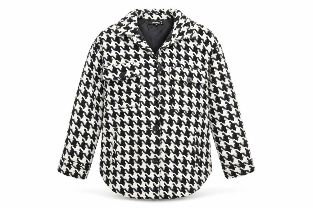 Missguided Women's Houndstooth Jacket Size 6 Classic