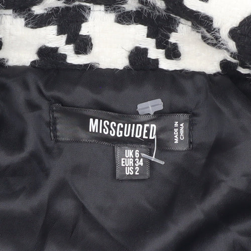 Missguided Women's Houndstooth Jacket Size 6 Classic