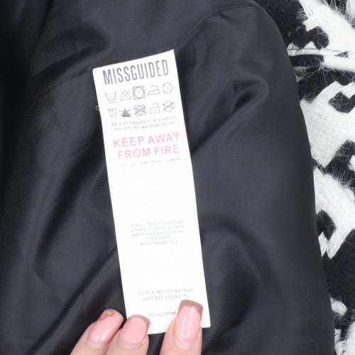 Missguided Women's Houndstooth Jacket Size 6 Classic
