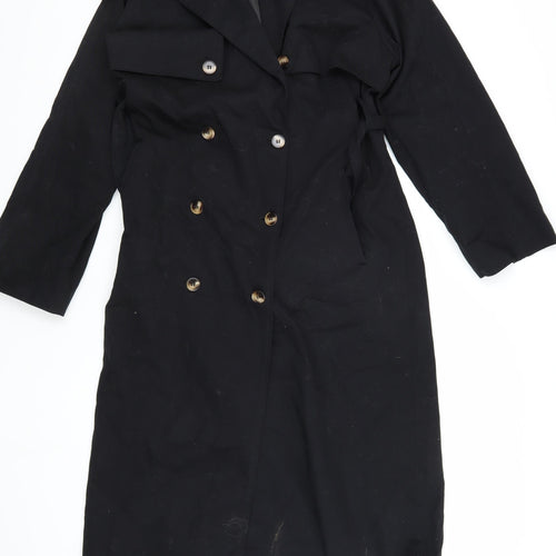 PrettyLittleThing Women's Black Trench Coat Size 10