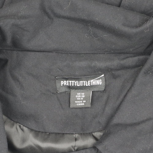 PrettyLittleThing Women's Black Trench Coat Size 10