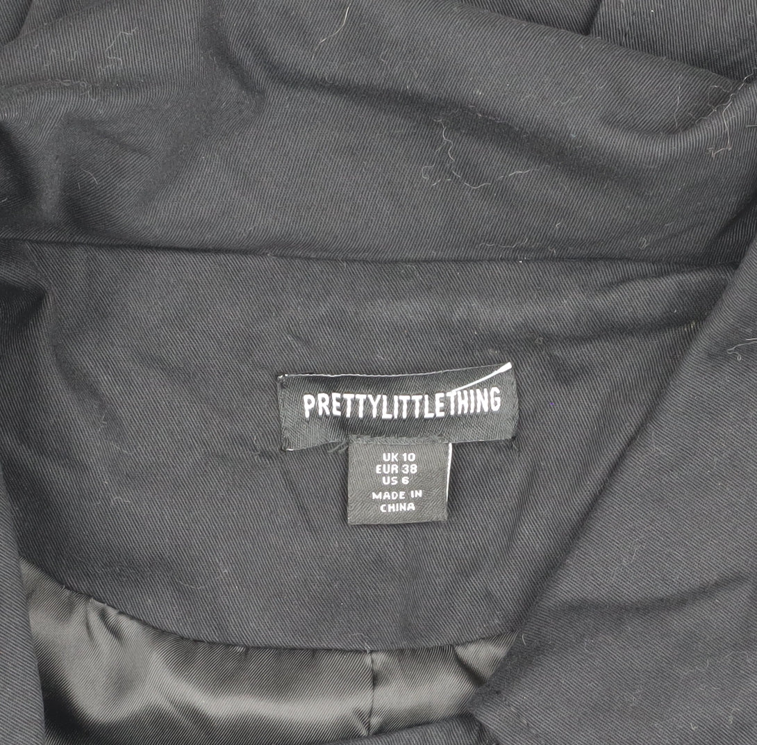 PrettyLittleThing Women's Black Trench Coat Size 10