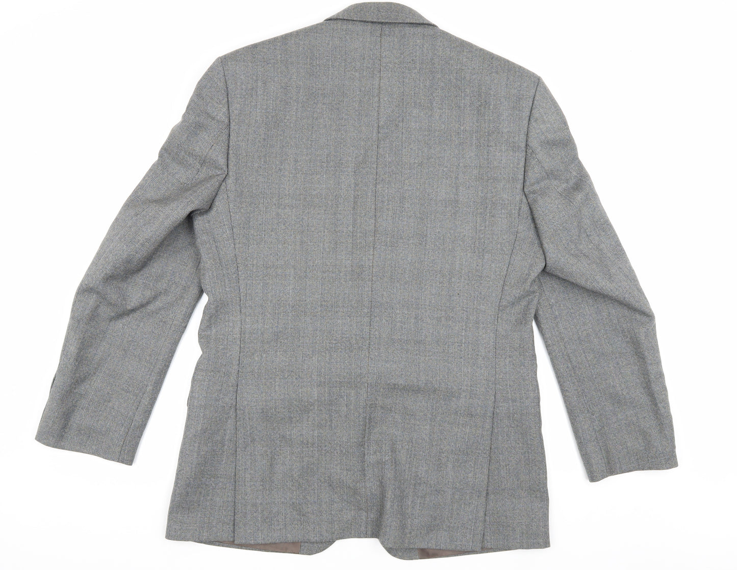 Label Men's Grey Blazer, Size 40, Regular Fit Wool Jacket