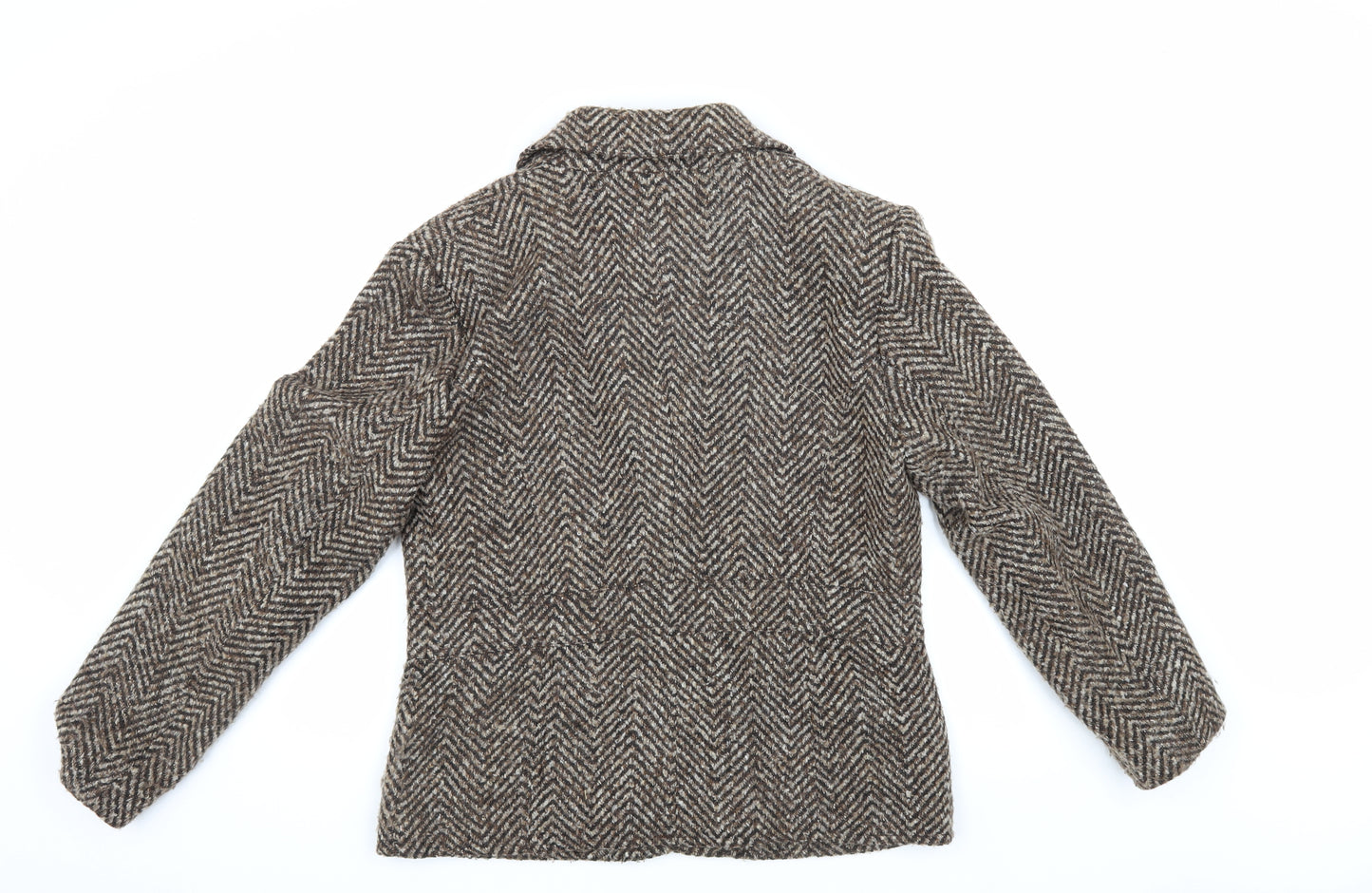 Collect Women's Brown Herringbone Blazer, Size 16