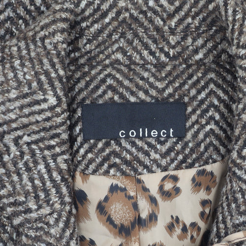 Collect Women's Brown Herringbone Blazer, Size 16