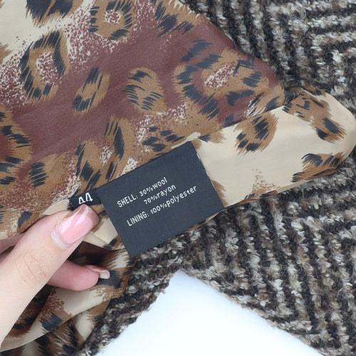 Collect Women's Brown Herringbone Blazer, Size 16