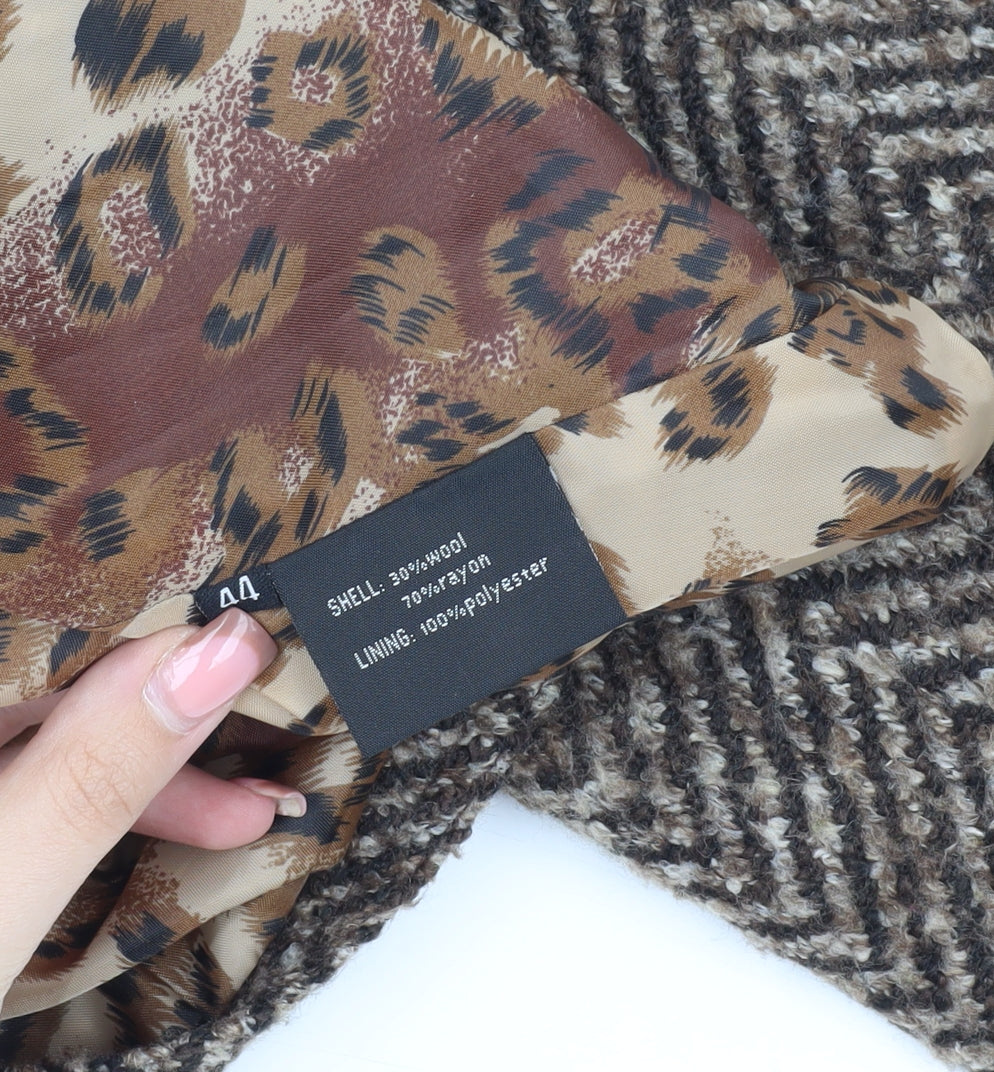 Collect Women's Brown Herringbone Blazer, Size 16