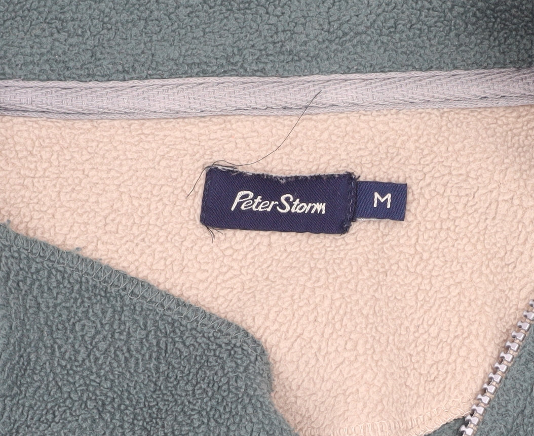 Peter Storm Men's Green 1/4 Zip Fleece Sweatshirt M