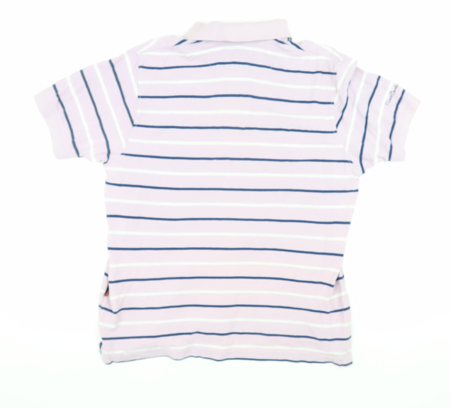 Pierre Cardin Men's White Striped Polo Shirt M