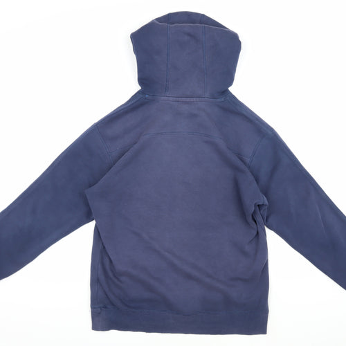 Adidas Men's Blue S Pullover Hoodie with Logo